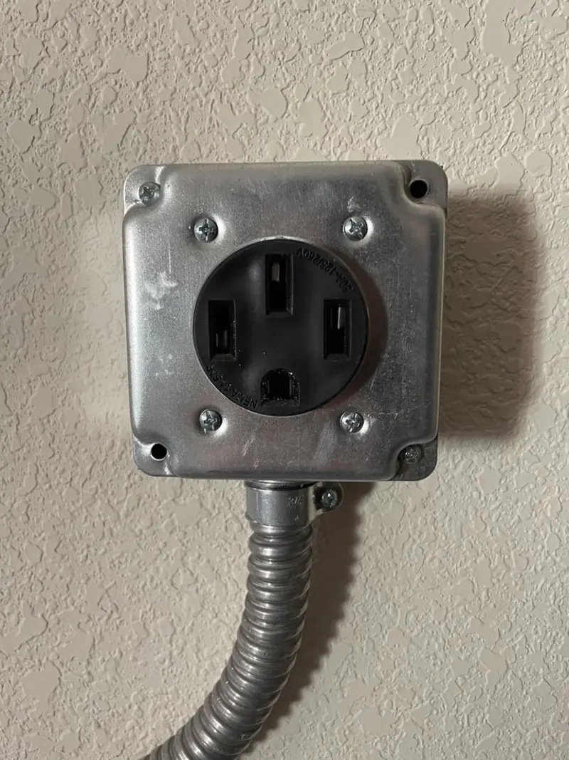 NEMA 14-50 outlet installed for Smart Home Electrical in Vinita